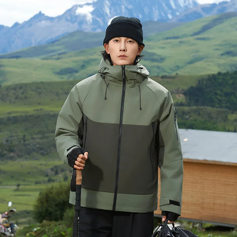 Men's High Quality Waterproof Breathable -Tex Hardshell Jacket Windproof XL 3XL Sizes Zipper Closure Outdoor Adventures