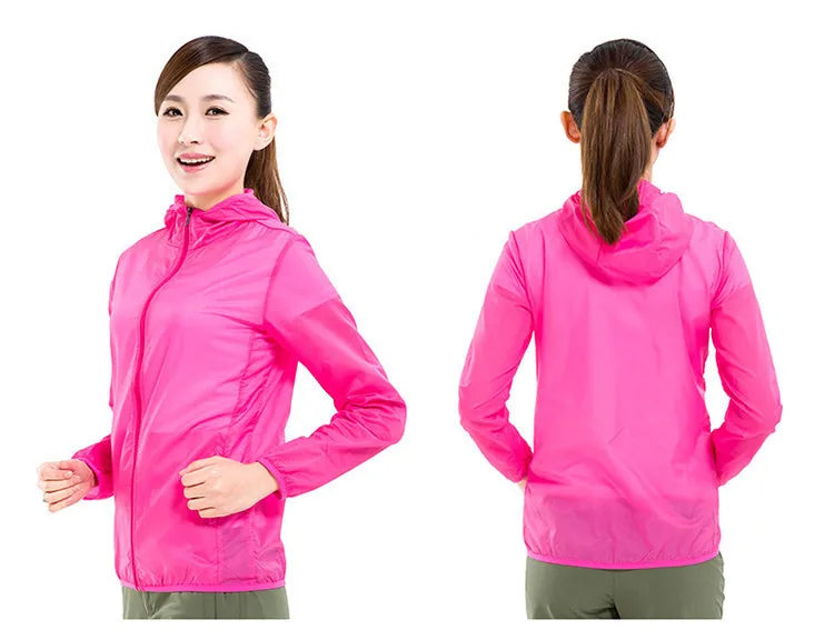 Men's Packable RainJacket Outdoor Waterproof HoodedLightweight  Hiking Jacket for Men Women Adult Blue Green Yellow