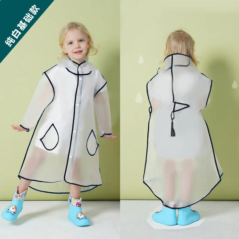 Small Dinosaur Cartoon Raincoat for Primary School & Kindergarten Kids EVA & PU Material Wholesale for Boys & Girls