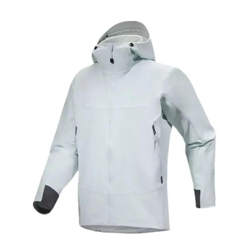 Factory Men Women's Lightweight  Windproof Waterproof  Outdoor Soft Shell Jacket Stand Zipper for Winter