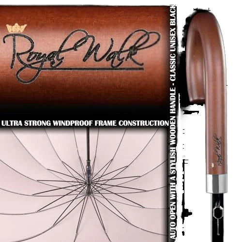 Factory Straight Auto 16-Ribs Golf Umbrella Waterproof and Windproof Travel Adult Design Semi-Automatic Control for Wholesale