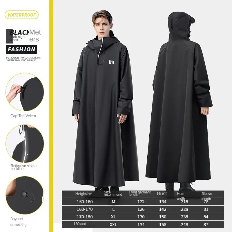 Men's and Women's Adult Raincoats, Long Full Body Rainproof Oxford Cloth Raincoats, Suitable for Outdoor Travel, Hiking