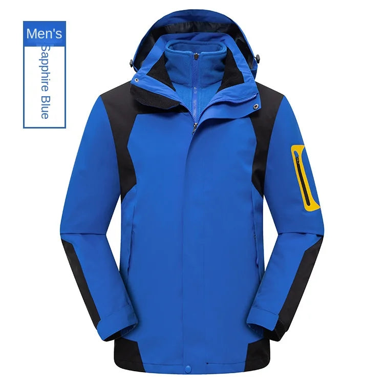 Two-Piece Three-In-One Outdoor Assault Clothing for Men Women Autumn Winter Polar Fleece Liner Waterproof Windproof Knitted