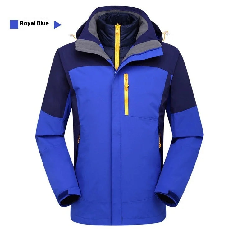 Three-in-One Detachable Tibet Travel Jacket Liner High-End Men's Women's Winter Ski Suit with Zipper Closure for Mountaineering