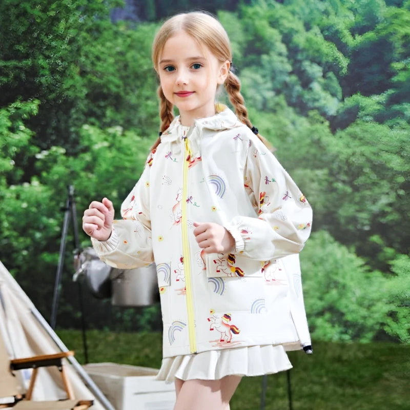 Cute Cartoon Children's Raincoat for Boys and Girls Kindergarten Waterproof Raincoat
