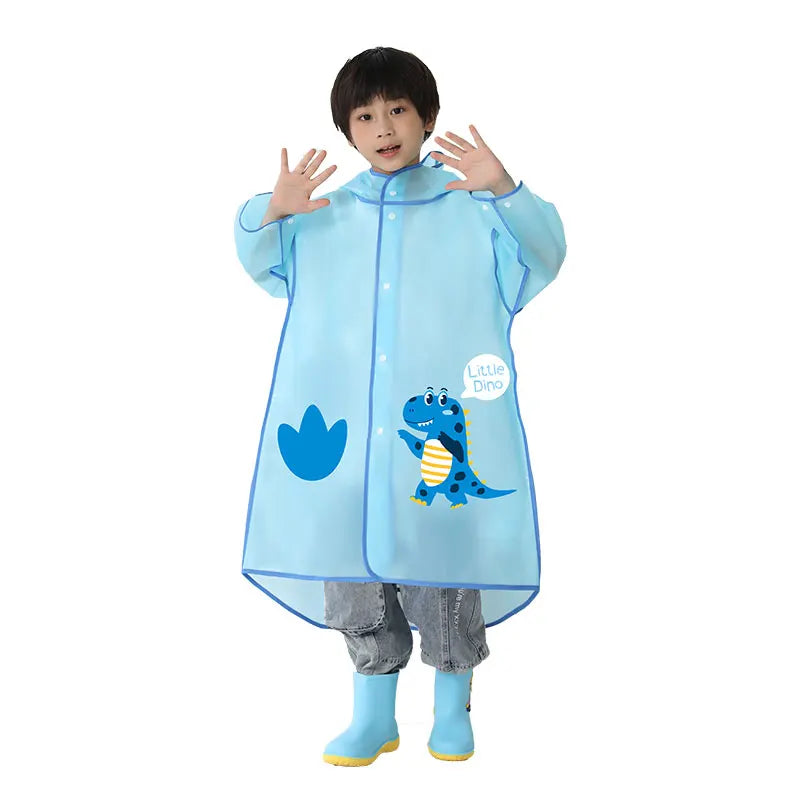 Factory Direct High Quality EVA Waterproof Kids Poncho Hot Sell Cartoon Raincoat for School Children