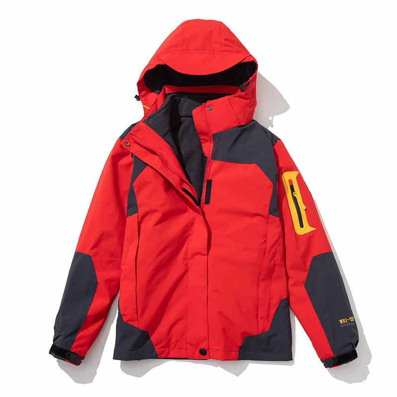 Men's Women's Casual Reversible Fleeced Jacket Water Proof Zippered Closure Stand Collar Winter ODM Finished Product Front XS