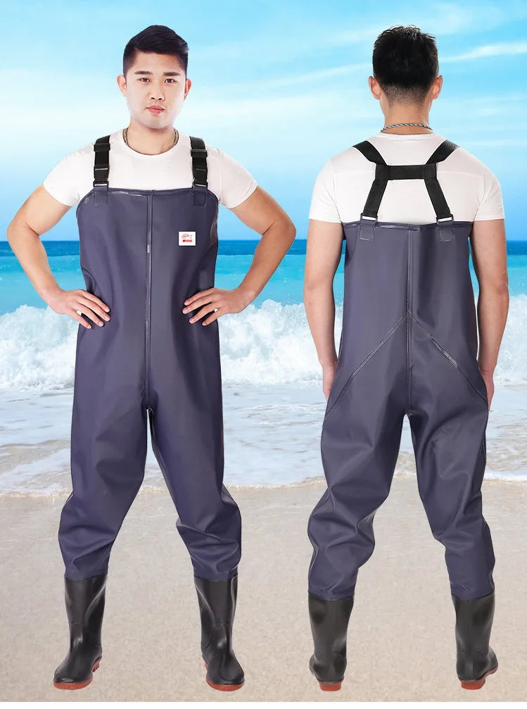 High Quality PVC Fly Fishing Waders for Men Women Waterproof Chest Waders With Boots Seamless Design for Hunting Sublimation