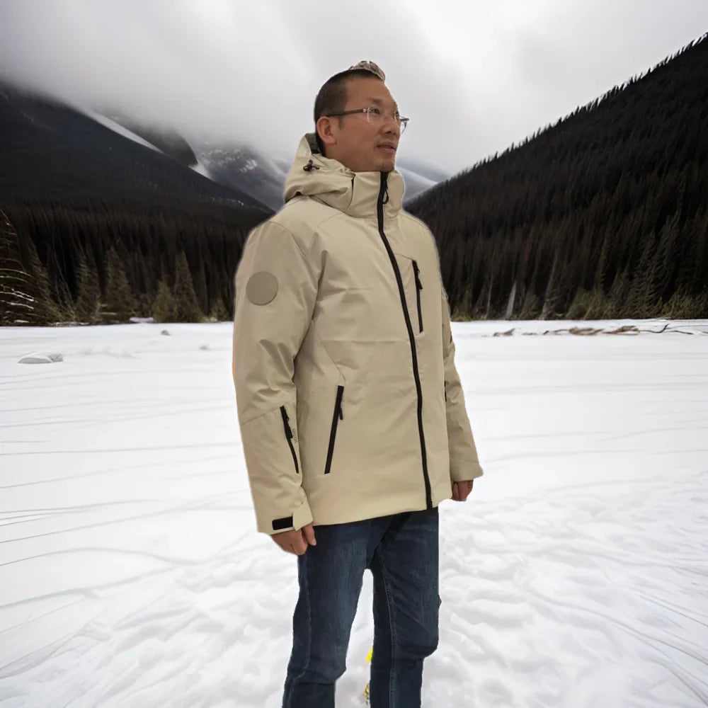 Custom Peak Extreme Cold Goose Down Raincoat for Mountaineering Waterproof Anti-Static Rain-Proof Logo Hood Style Travel Hiking