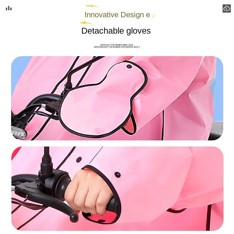 2023 New Adult Raincoat for Men Women Long Full-Body Anti-Rainstorm Single-Person Electric Bicycle Bike for Camping Logo