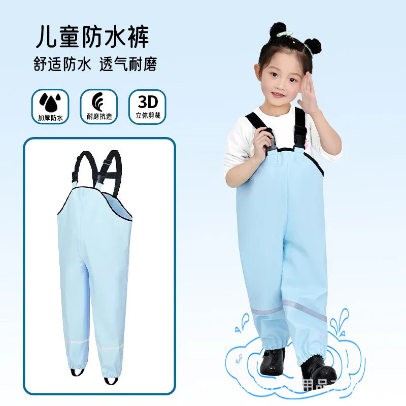 Kids' One-Piece Waterproof Raincoat EVA PU Rain Boots for Beach Sea-Driving Fishing Water for Boys' Kindergarten Camping Tours