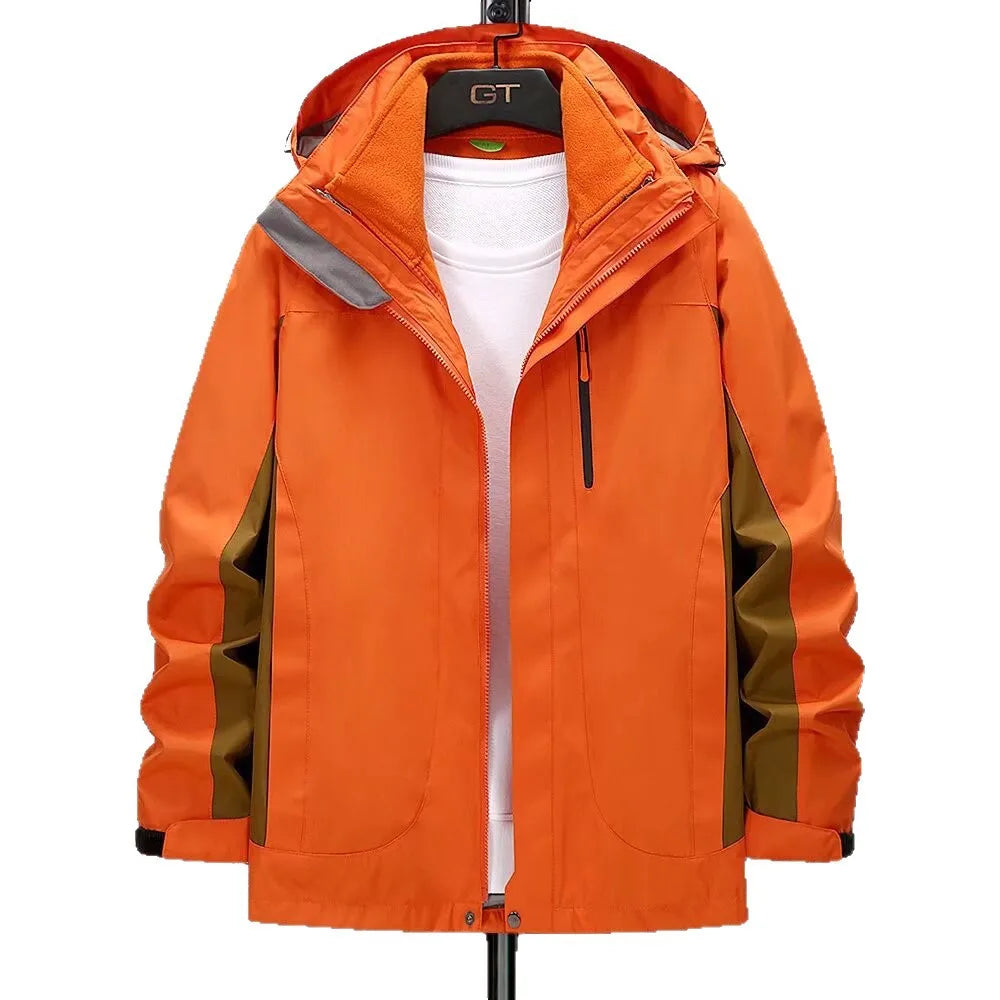 Outdoor Ventures Women's Softshell Jacket with Hood Fleece Lined Warm Lightweight Waterproof  Windbreaker Jacket