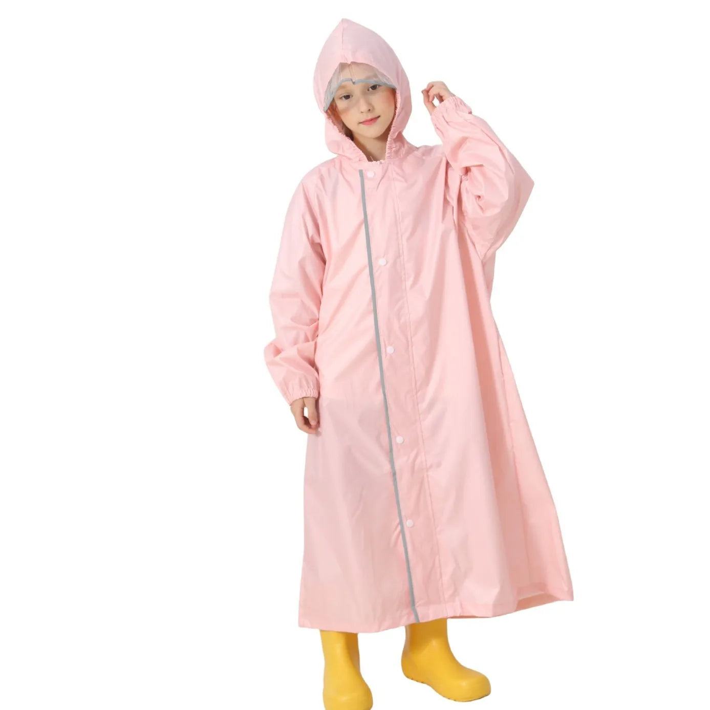 Waterproof Boys Girls Kindergarten Primary School Children's  Raincoat with School Bag Support Space with Safety Reflective Tape