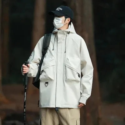 Autumn New Style Waterproof Windproof 100% Polyester Fleece Jacket Hooded Couple Outdoor Workwear Mountaineering Unisex