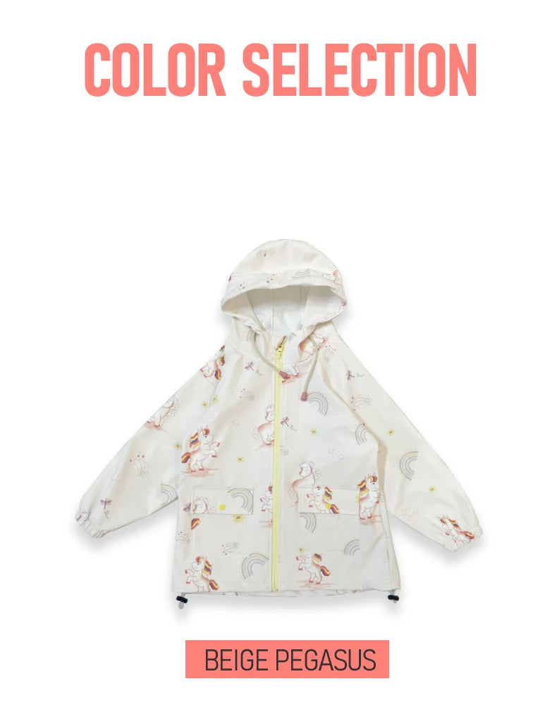 Cute Cartoon Children's Raincoat for Boys and Girls Kindergarten Waterproof Raincoat