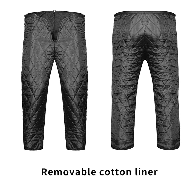 Dualspor Men's Sportswear Motorcycle Riding Pants Unisex Insulated Hip Protection Trousers Removable Thickened Windproof XS