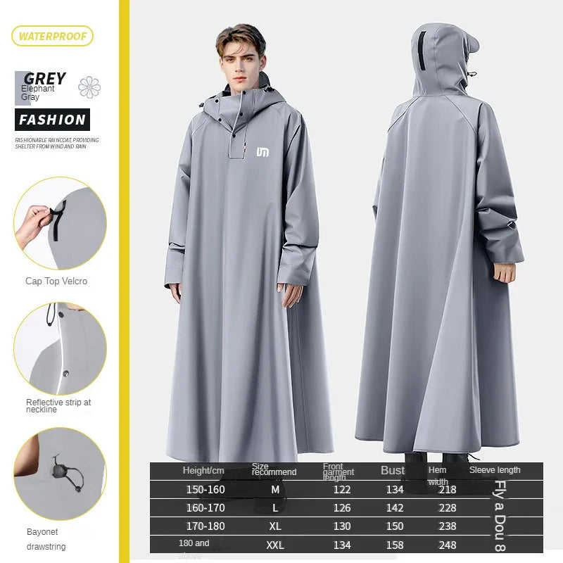 Men's and Women's Adult Raincoats, Long Full Body Rainproof Oxford Cloth Raincoats, Suitable for Outdoor Travel, Hiking