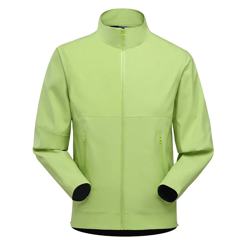Outdoor Trendy Waterproof Windproof Stand-Up Collar Jacket for Men Women Raincoats Camping Mountaineering