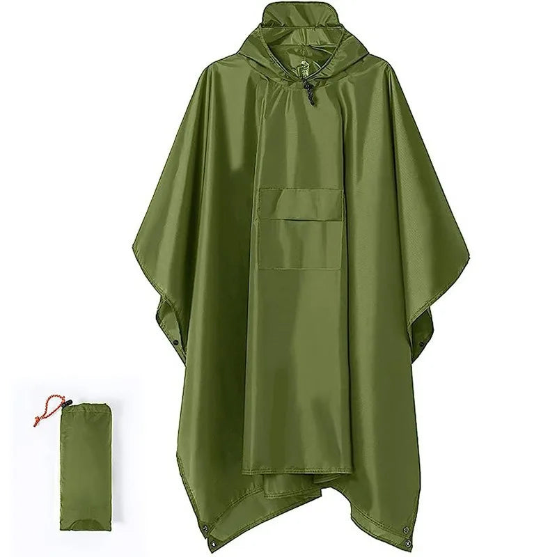 Three-in-One Multifunctional Cross-Border Cape Raincoat Stand Canopy Mat Poncho Thin for Mountaineering Hiking Factory Direct
