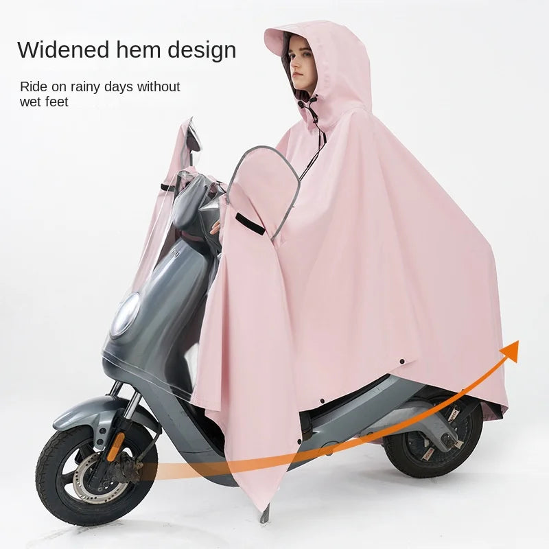 Qinfeiman Men and Women's Three-Layer Cloth Full-Body Rain-Proof for Poncho Waterproof Outdoor Riding Hiking Fishing Gear