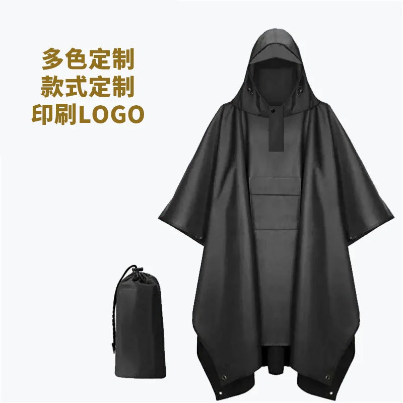 Waterproof Adult Outdoor Hiking Polyester Cape Raincoat Canopy Multi-Functional for Foreign Trade