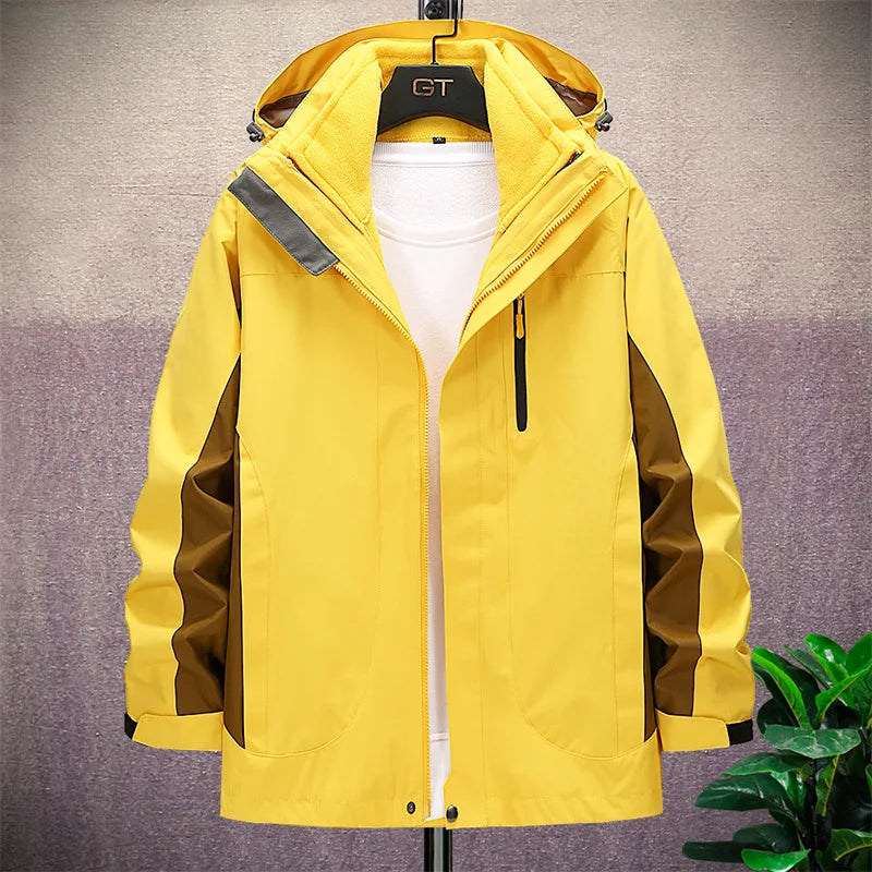 Outdoor Ventures Women's Softshell Jacket with Hood Fleece Lined Warm Lightweight Waterproof  Windbreaker Jacket