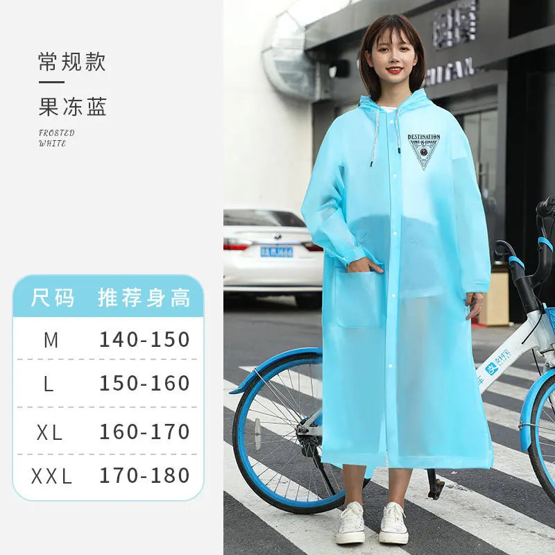 Long Full Body Raincoat for Adults Waterproof Anti-Rainstorm Electric Car for Poncho with Logo for Students Travel Bicycle