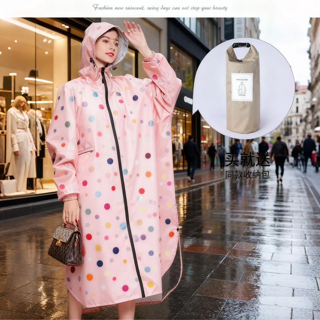 Japan Korea Style Adult Cycling Hiking Outdoor Raincoat for Men Women Couple Thickened Waterproof Rain Poncho with Separate Bag