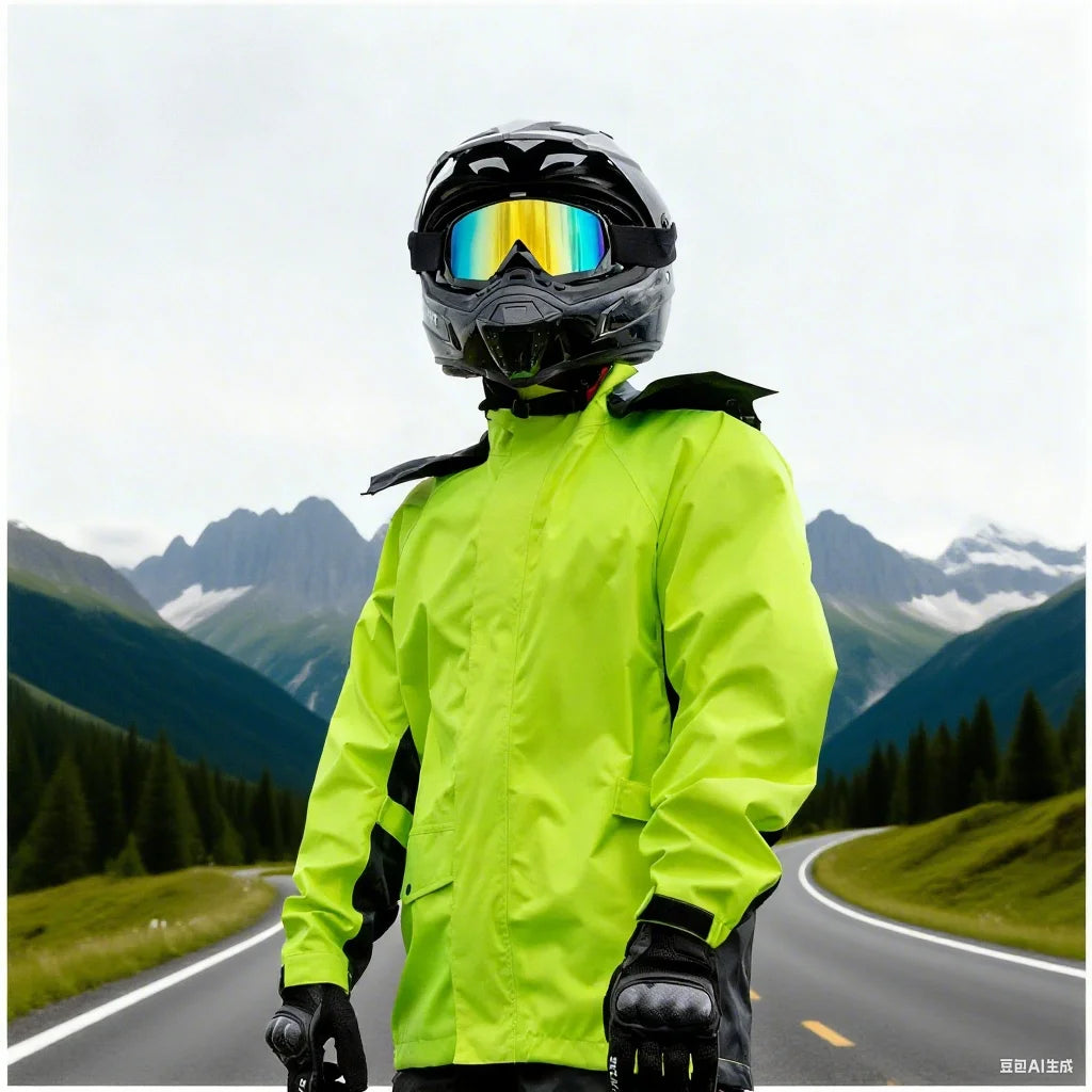 High Quality Motorcycle Raincoat and Rainpants Suit Waterproof and Heavy Rain-Proof for Rider Take-Away  Outdoor Jaket