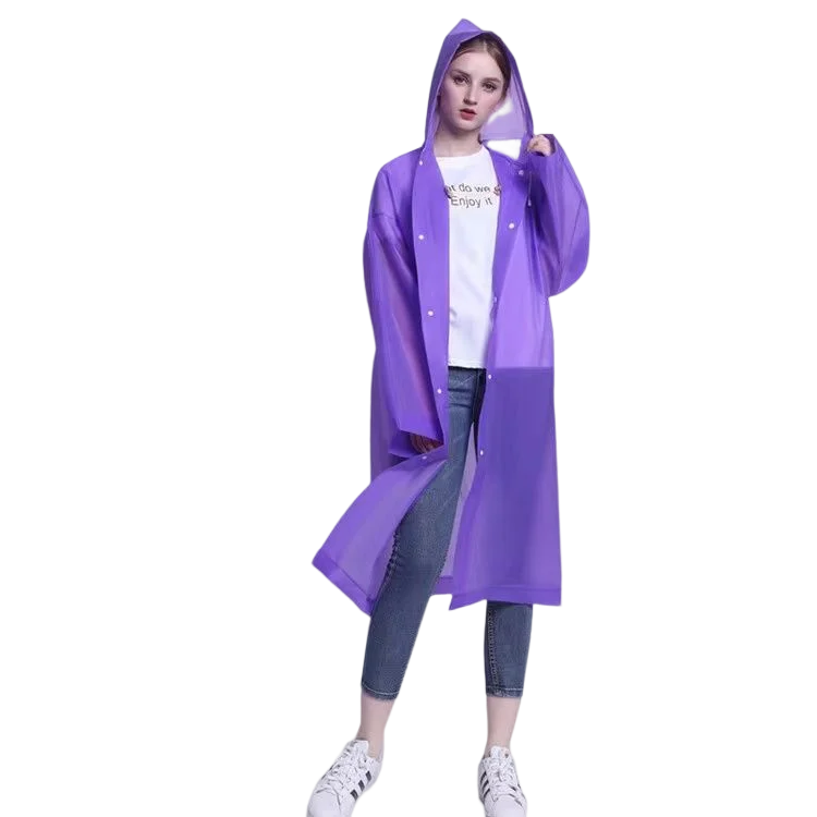 Adult Raincoat Custom Poncho Waterproof Rainwear High Quality EVA Travel Women&#39;s Raincoats Clothing Plastic Rain Coat PEVA