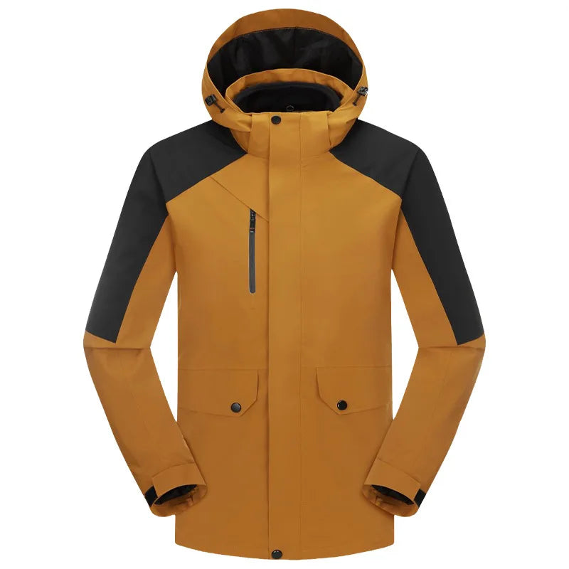New Style Unisex Windproof Waterproof Three-in-One Detachable Outdoor Fleece-Lined Warm Winter Jacket
