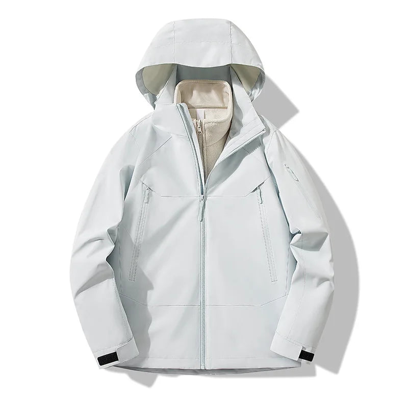 Men's Custom Logo 100% Polyester Hard Shell Windbreaker Jacket Zipper Closure Breathable Waterproof Windproof Quick Dry Outdoor