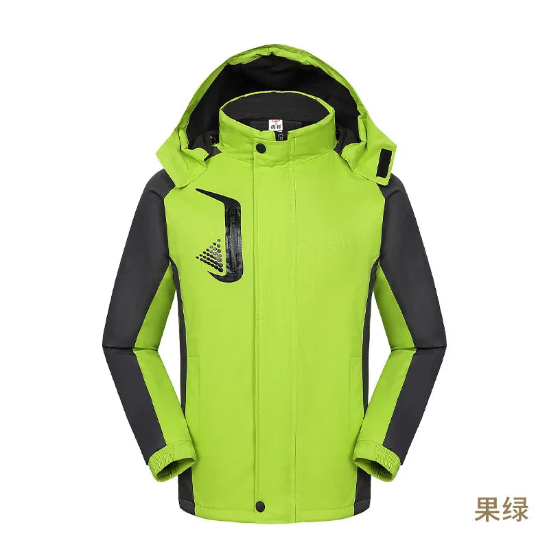 Outdoor Warm Padded Zipper Hooded Jacket High Polyester Windproof Waterproof Travel Wholesale Custom Printing Logo
