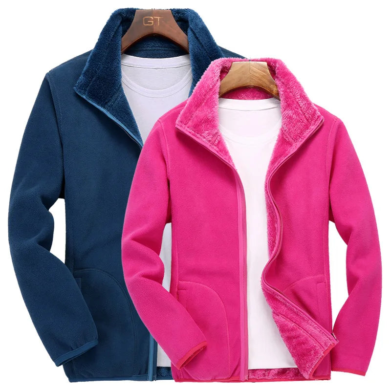 Outdoor Rush Men's & Women's Coral Fleece Coat Casual Style Thickened Spring Autumn Winter Sweater Cardigan Liner
