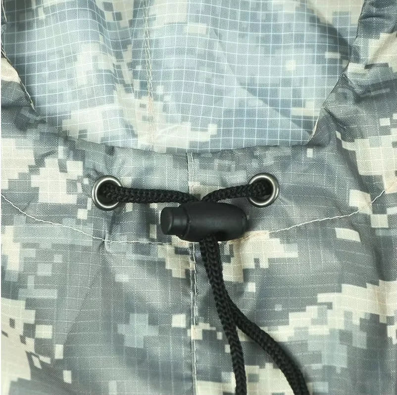 Breathable Camouflage Rain Poncho for Outdoor Hiking, Hooded Rain Cover Rain Cape, One-piece Cycling Raincoat Wholesale Custom