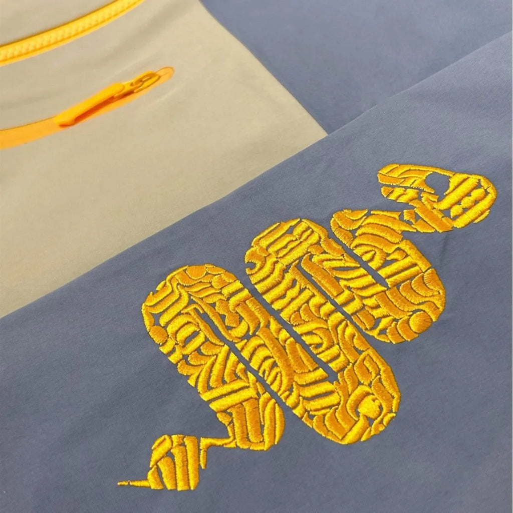 Year Snake Limited Edition Jacket Same Style Outdoor Waterproof Windbreaker Gold Python Canvas Plain Dyed