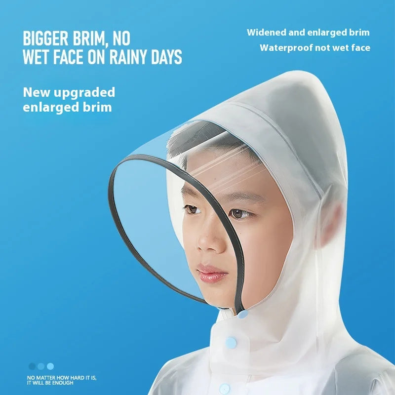 Wholesale New EVA Children's Waterproof Raincoat Big Kids Bag Single Full-Body Cartoon Lengthened Hiking Raincoat