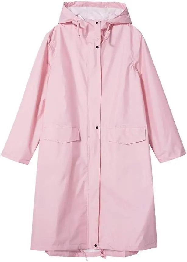 Girls' Modern Design Knee-Length Raincoat Jacket PVC PU Waterproof Poncho Hood Weatherproof Fashionable Outdoor Travel XXXL