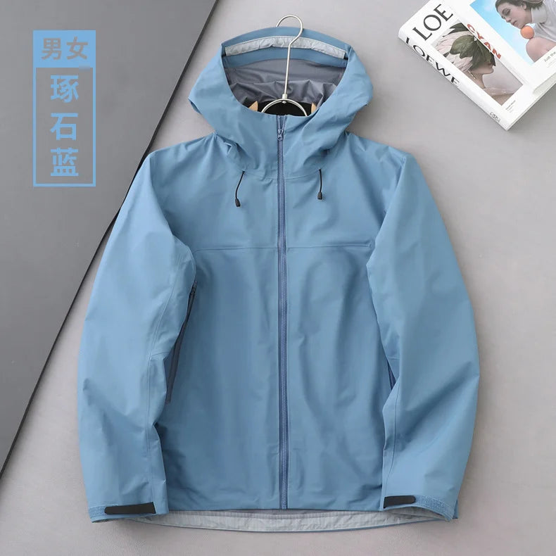 Men's Waterproof Windbreaker Jacket Seams Taped Three-in-One Raincoat for Women Men Outdoor Sports Hiking Mountaineering Riding