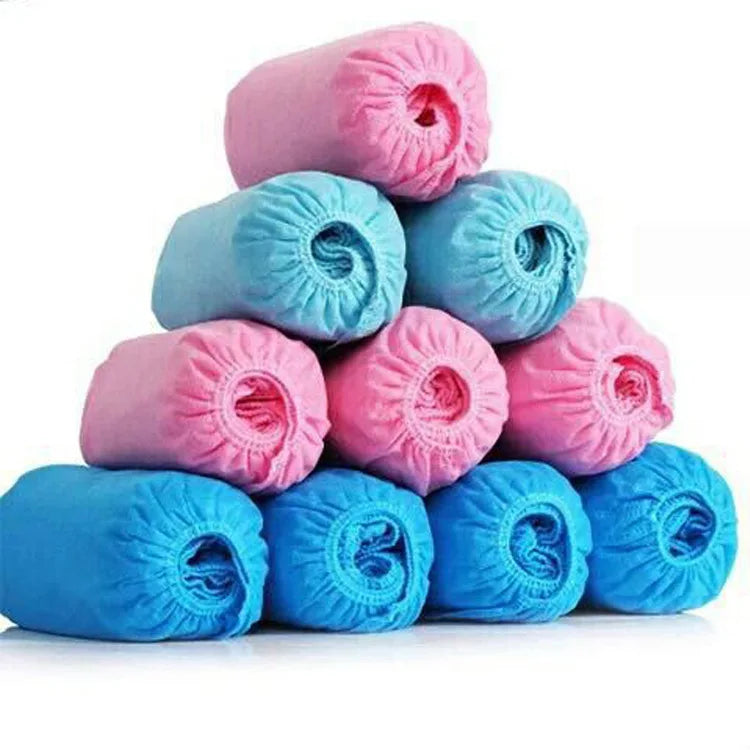 100 Pack Disposable Non-Slip Durable Boot & Shoe Covers 50 Pairs Indoor Protection for Home Floors Shoes Adults Summer Winter