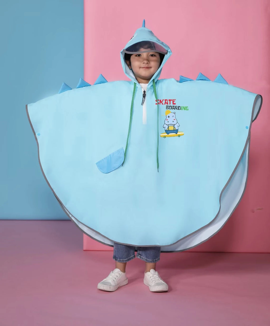 Children's Waterproof Cloak Raincoat, Suitable for Kindergarten, Elementary School, Boys and Girls