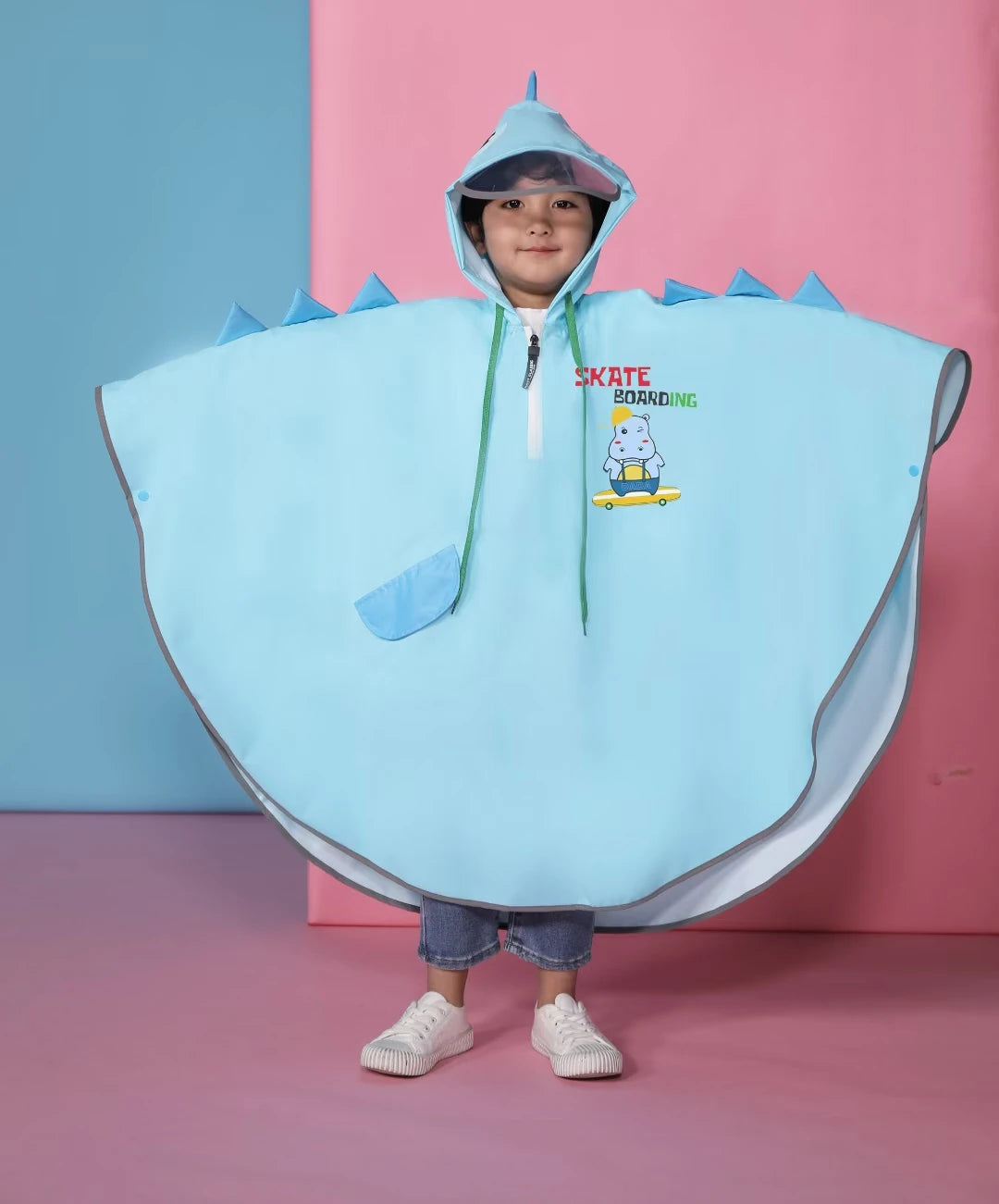 Children's Waterproof Cloak Raincoat, Suitable for Kindergarten, Elementary School, Boys and Girls