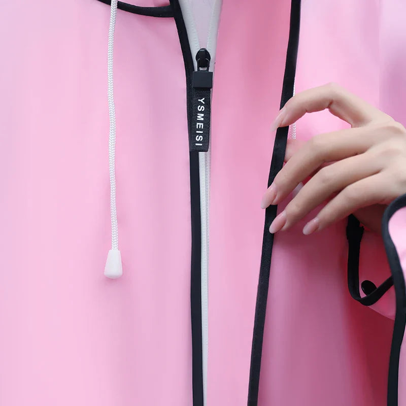 Women's Designer Waterproof Motorcycle Jacket Raincoat Windbreaker for Rain and Work for Walking and Riding