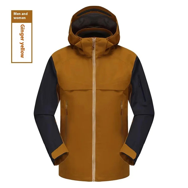 Full-Pressure Glue Hooded Windbreaker Jacket for Spring Autumn Single-Layer Assault Breathable Thin Full Pressure