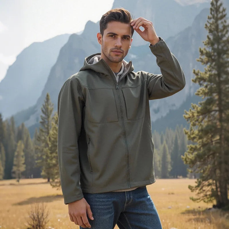 Winter Outdoor Soft Shell Windproof Waterproof Warm Men's Women's Mountaineering Hiking Heat Sealing  100% Polyester Jacket