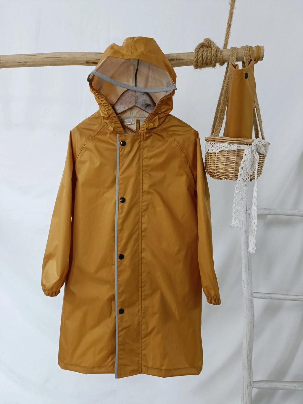 Outdoor Waterproof Lightweight Reusable Windproof Boys Girls Kindergarten Primary School Children's Raincoat Reflective Safety