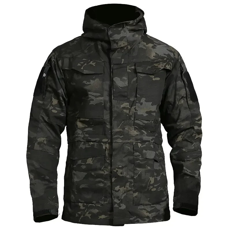 Wholesale Men's Snow Ski Jacket Camo Tactical Warm Jacket Waterproof Hooded Coat Windproof Winter Parka Camouflage Uniform