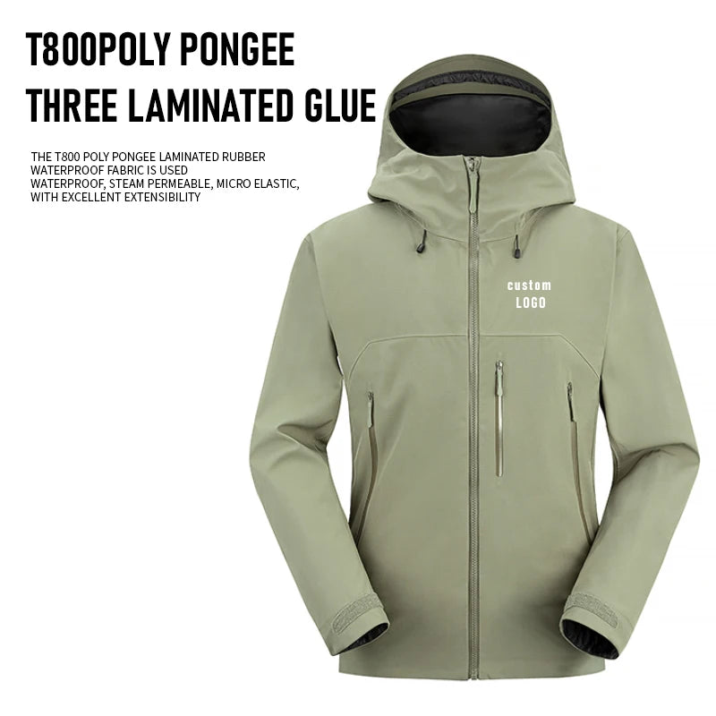 Men's and Women's T800 Three in One Outdoor Waterproof Jacket, Hiking Jacket