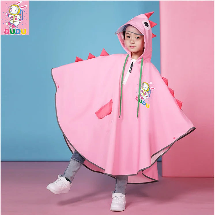 Little Dinosaur Cloak Children's Raincoat Kindergarten Elementary School Baby Cartoon Poncho