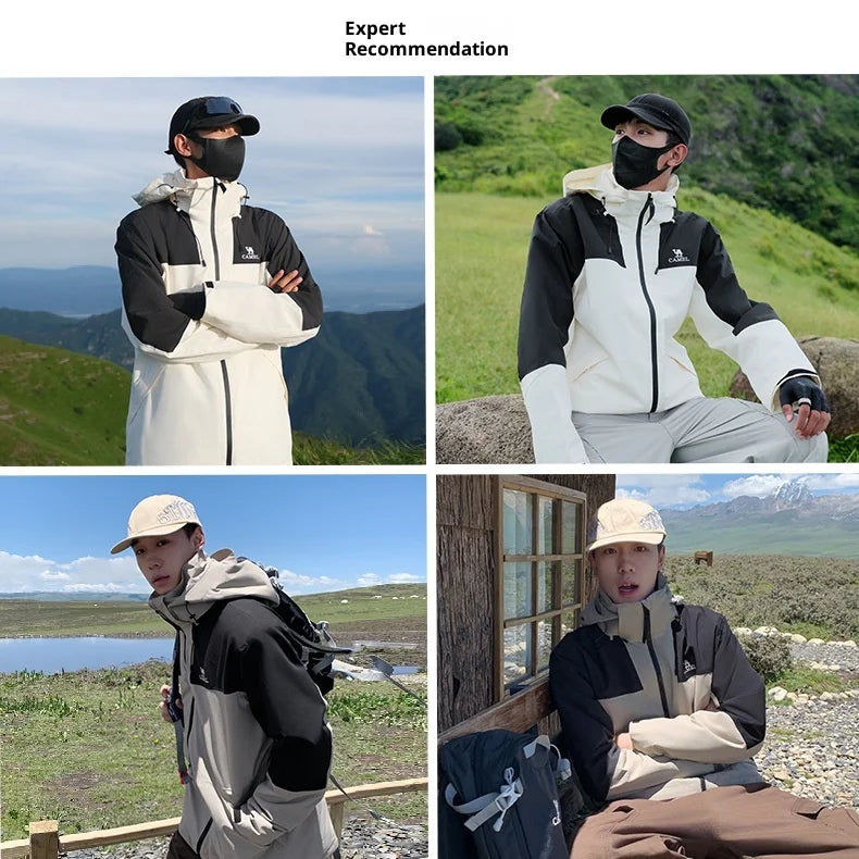 Three-in-One Windbreaker Winter Down Jacket for Women & Men Outdoor Mountaineering Suit with Zipper Windproof & Waterproof